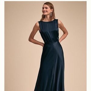 BHLDN Ghost London Alexia Dress Navy Size Small